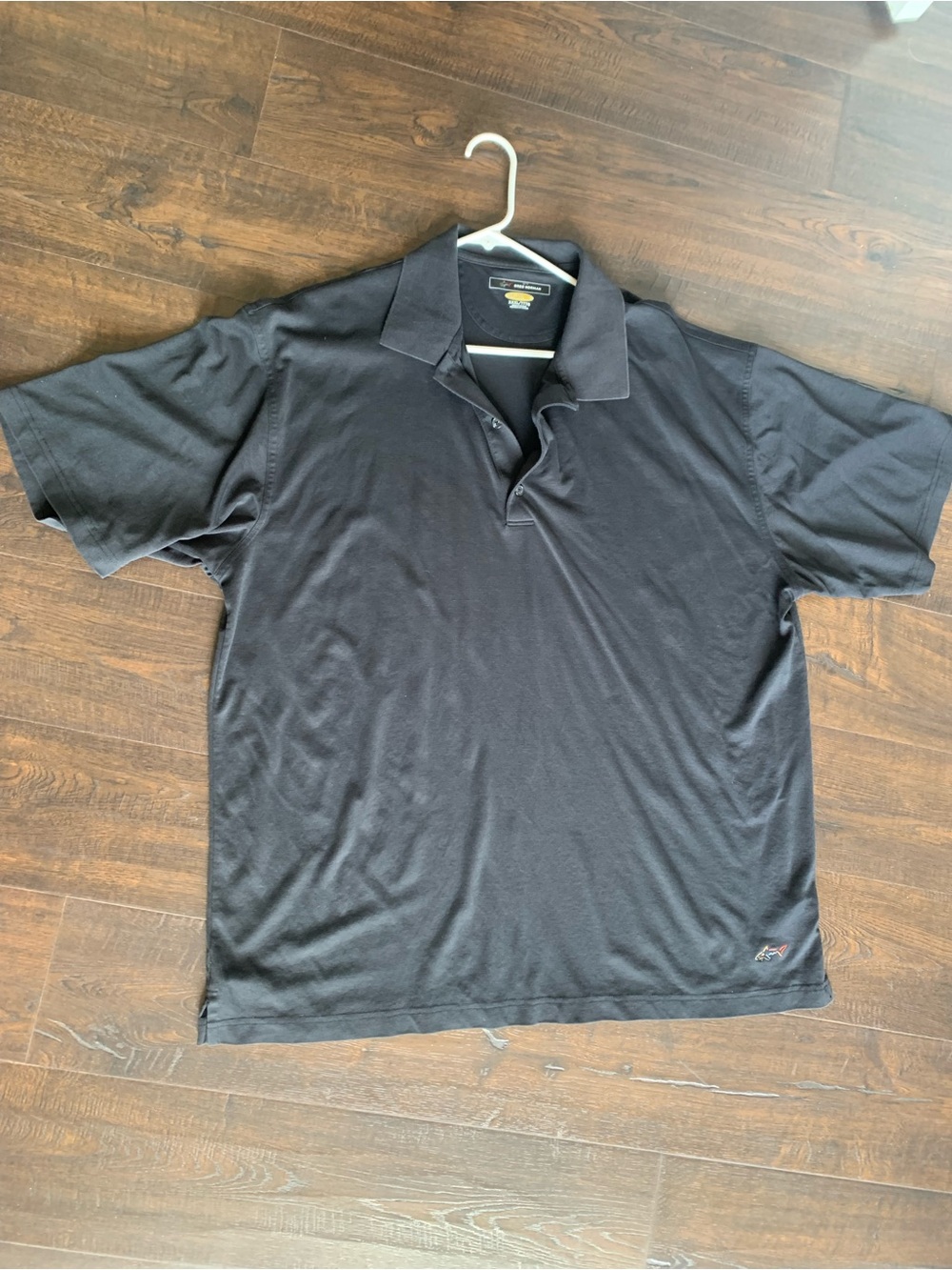 Greg Norman Collection Black Short-Sleeve Polo